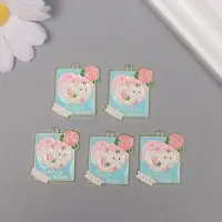 Декор для творчества металл, эмаль "Два влюблённых котика" 2,8х2,4 см Декор для творчества металл, эмаль "Два влюблённых котика" 2,8х2,4 см