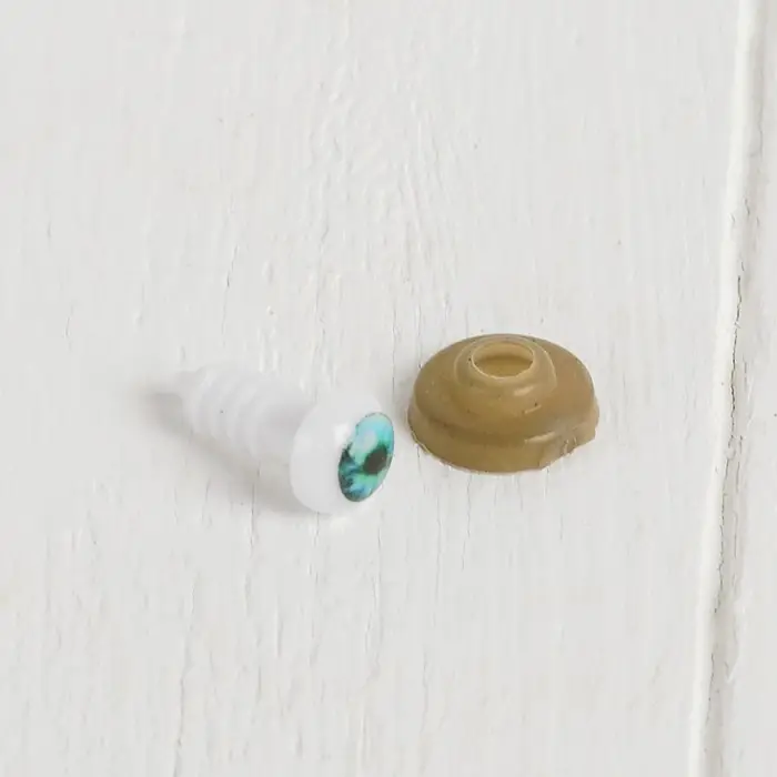 Глаза винтовые с заглушками, набор 6 шт, размер 1 шт: 0,8 см