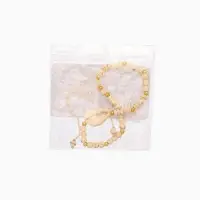 Браслет "Моана" камень пирит, длина 16 см, цв. белый