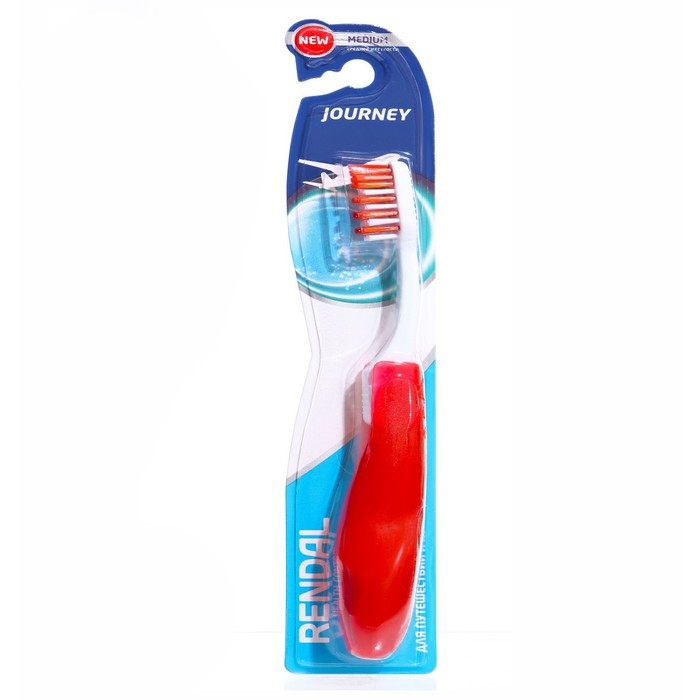Зубная щётка Rendall Journey, средней жёсткости, складная, микс, 1 шт. Зубная щётка Rendall Journey, средней жёсткости, складная, микс, 1 шт.