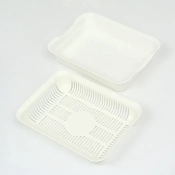 Туалет для кошек, 34.5&times;25.5&times;7.5 см, с сеткой, пластик, белый