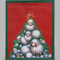 Пакет подарочный &laquo;Овечки&raquo;, 26&times;12&times;32 см