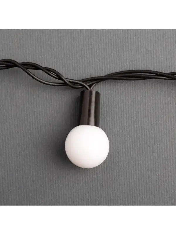 Гирлянда &laquo;Нить&raquo; 10 м с насадками &laquo;Шарики 2.5 см&raquo;, IP44, тёмная нить, 100 LED, свечение белое, 8 режимов, 220 В