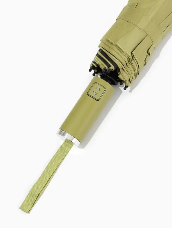 Зонт автоматический &laquo;Однотон&raquo;, 3 сложения, 10 спиц, R=51/58 см, d=102 см, оливковый