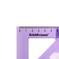 Треугольник пластиковый 9 см ErichKrause Standard, 45&deg;, МИКС