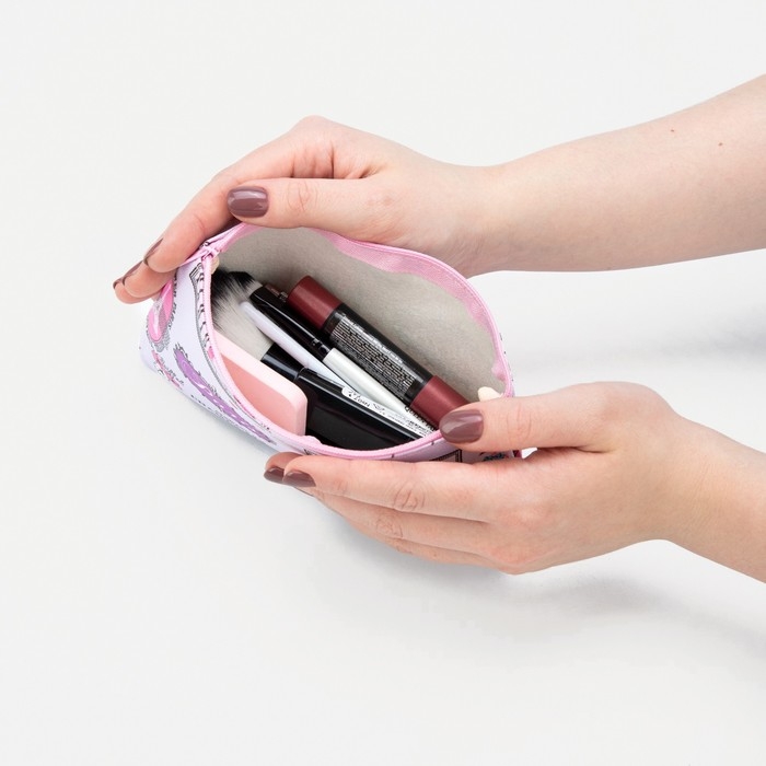 Косметичка на молнии, цвет розовый Косметичка на молнии, цвет розовый