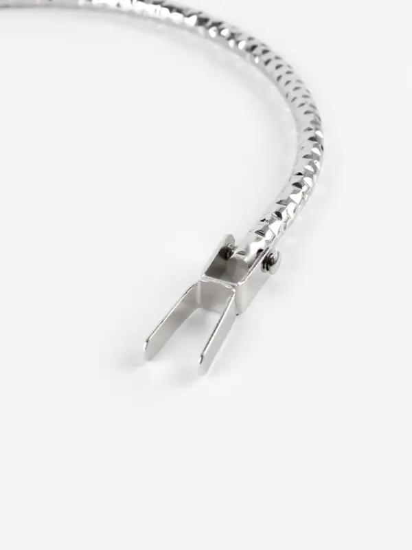 Ручка для сумки «Рифлёная рамка», металлическая, на прокол, 13×9 см, цвет серебряный Ручка для сумки «Рифлёная рамка», металлическая, на прокол, 13×9 см, цвет серебряный