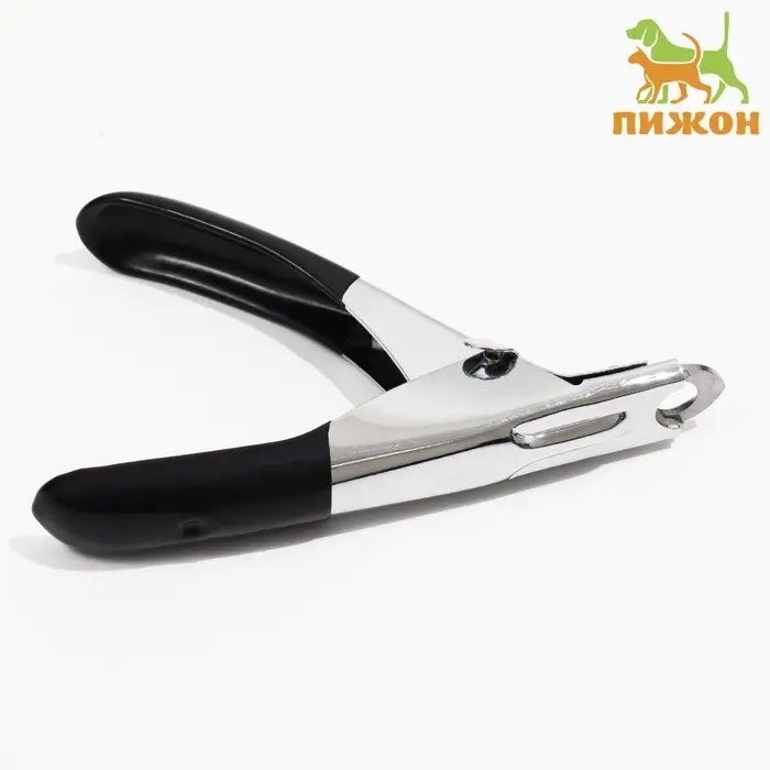 Когтерез-гильотина, 12&times;7.5&times;1.4 см, с прорезиненными ручками, эконом, цвет МИКС