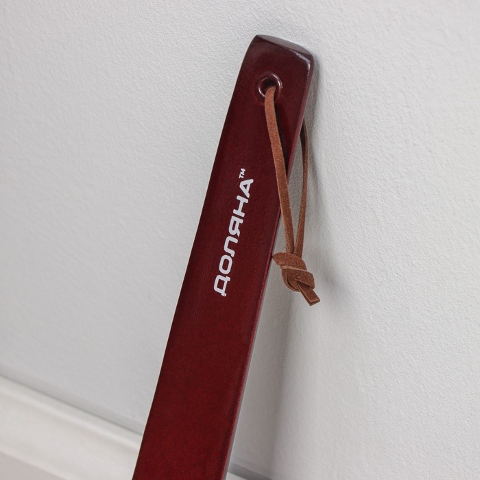 Ложка для обуви Доляна, с петелькой, деревянная, 30×4 см, коричневая Ложка для обуви Доляна, с петелькой, деревянная, 30×4 см, коричневая