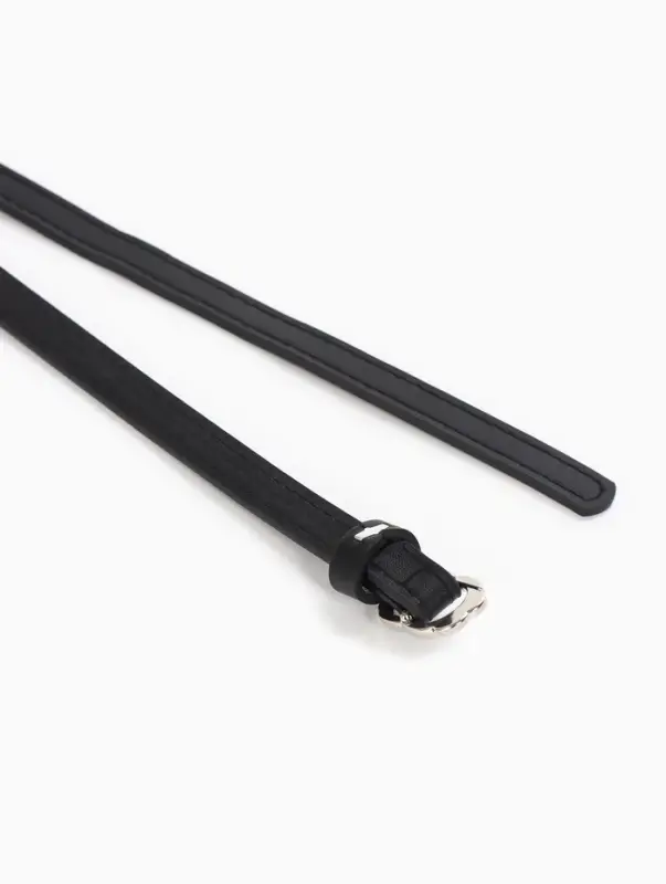 Ремень женский, узкий, 1.4&times;105 см, металлическая пряжка, чёрный