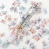 Хлопушка пневматическая "Деньги, Рубли" (16/40 см) Хлопушка пневматическая "Деньги, Рубли" (16/40 см)