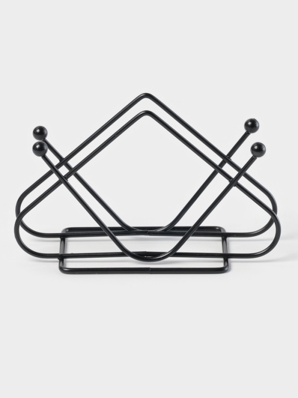 Салфетница Доляна «Треугольники», чёрная Салфетница Доляна «Треугольники», чёрная