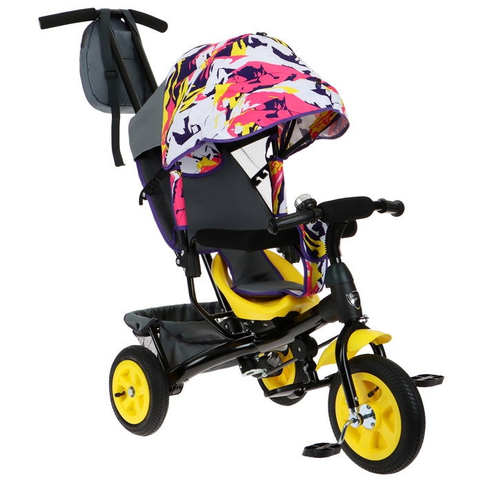 Велосипед трёхколёсный Vivat 1, принт абстракция на белом Велосипед трёхколёсный Vivat 1, принт абстракция на белом