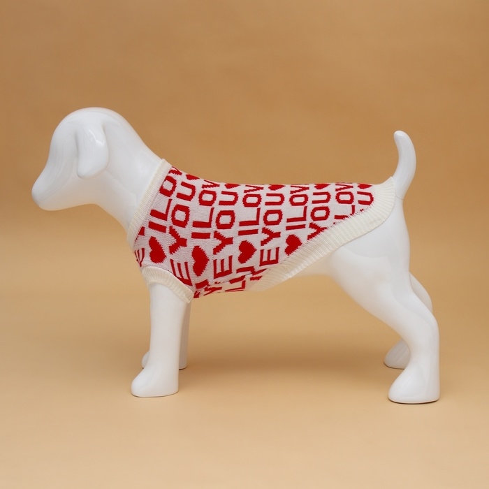 Свитер  Свитер "ILOVEYOU", XL (ДС 34, ОШ 34, ОГ 32-51 см)