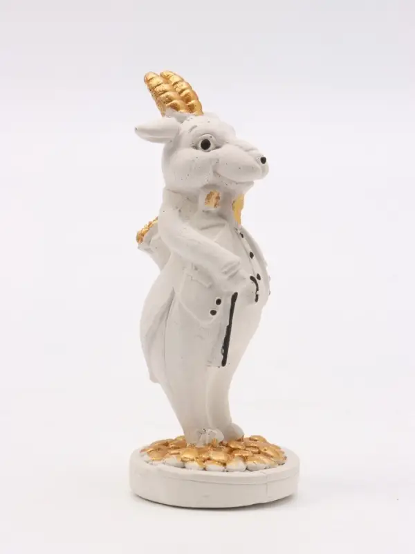 Фигурка декоративная &laquo;Баран с тростью&raquo;, 9&times;3 см, белая