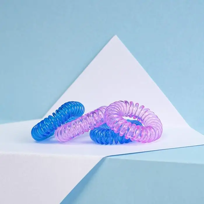 Резинки для волос пружинки «На волне», 4 шт., диам 3.5 см Резинки для волос пружинки «На волне», 4 шт., диам 3.5 см