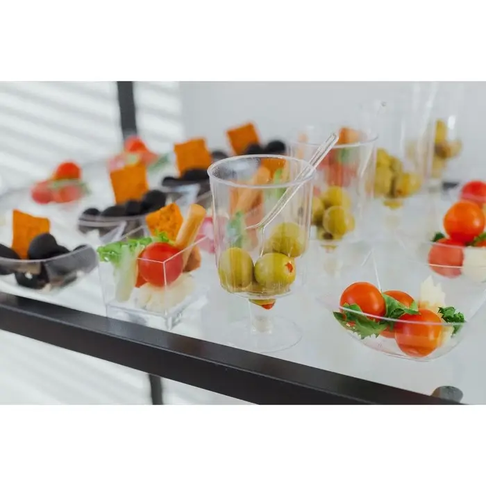 Ложка одноразовая для фуршета, набор 50 шт., 10 см, пластик, прозрачная