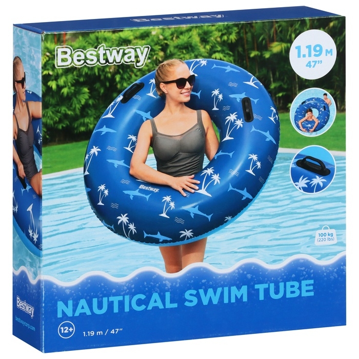 Круг для плавания  Круг для плавания "Морское путешествие" 119 см, микс  36353