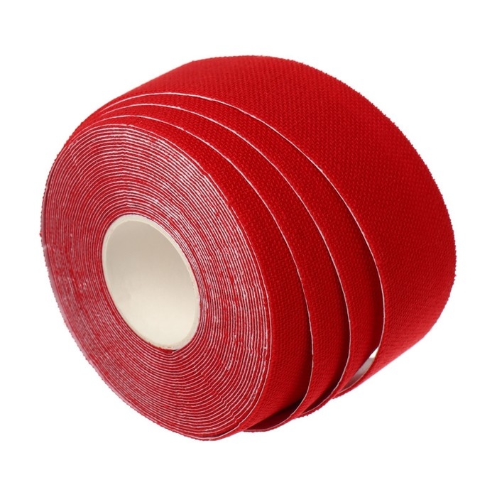 Кинезио - тейп, 2,5 см × 5 м, цвет красный