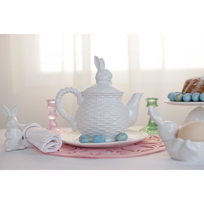 Чайник заварочный Доляна «Зайка», 800 мл, цвет белый Чайник заварочный Доляна «Зайка», 800 мл, цвет белый