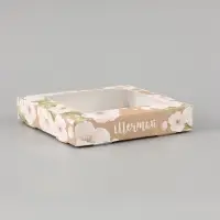 Коробка подарочная самосборная с окном &laquo;Цветы&raquo;, 16&times;16&times;3 см
