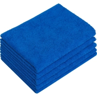 Набор полотенец махровых без бордюр 440 г/м2, 40х70 сакс. гол, 5шт