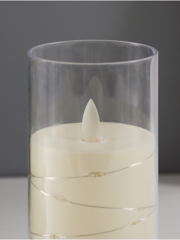 Ночник свеча "Романтик" LED 3xААА 7,5х7,5х15см