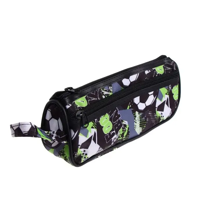 Пенал школьный на молнии Calligrata &laquo;Футбол&raquo;, 2 отделения, МИКС