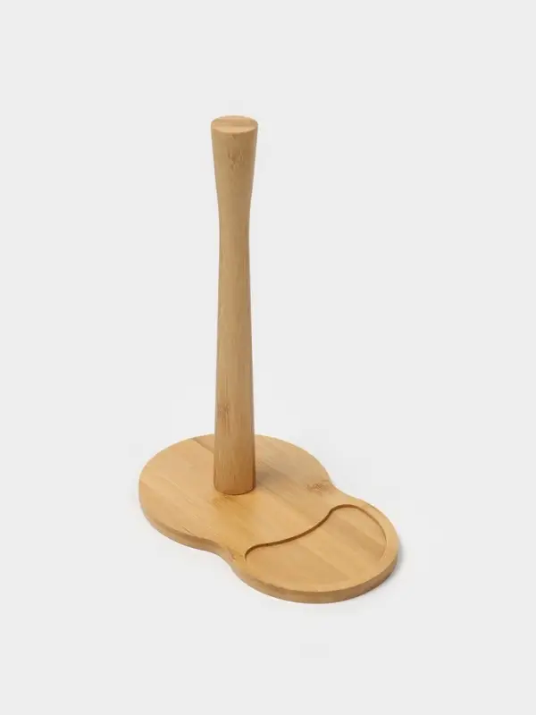 Подставка для бумажных полотенец и кухонных принадлежностей BellaTenero, 19.5&times;12.5&times;25.5 см, фарфор, бамбук, белая