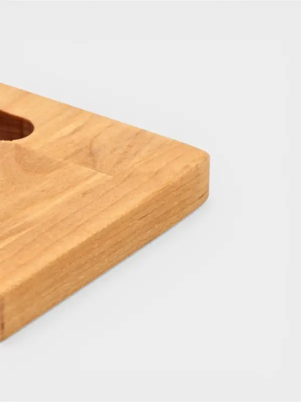 Доска разделочная Классик, пропитана маслом, береза, 29,5х19,5х1,8/1,6 см