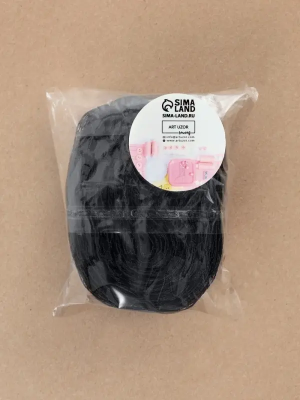 Кружево капроновое, 30 мм, 10&plusmn;1 м, чёрное