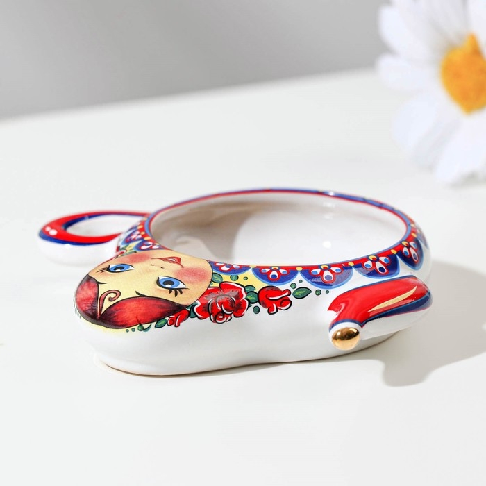 Подставка под чайный пакетик Подставка под чайный пакетик "Матрешка с жар-птицей"