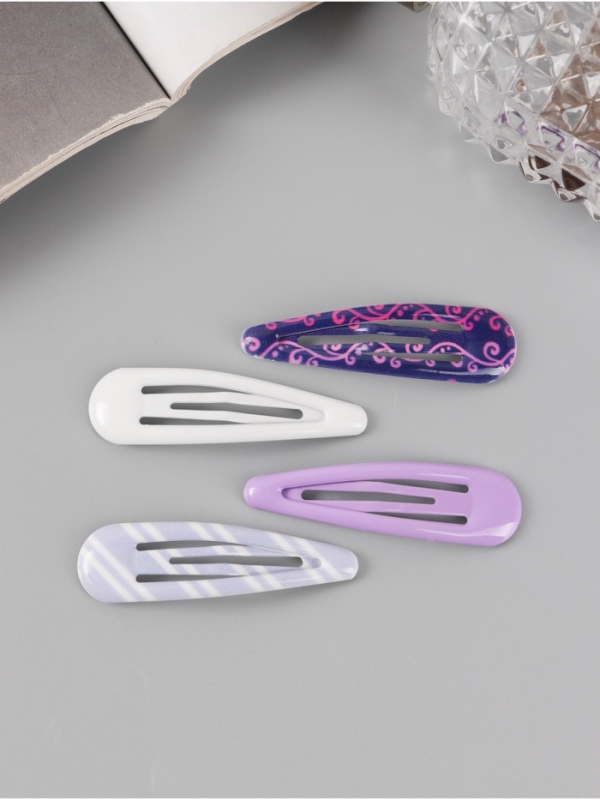 Невидимка для волос Невидимка для волос "Флора" (набор 8 шт) нежность, 5 см, микс