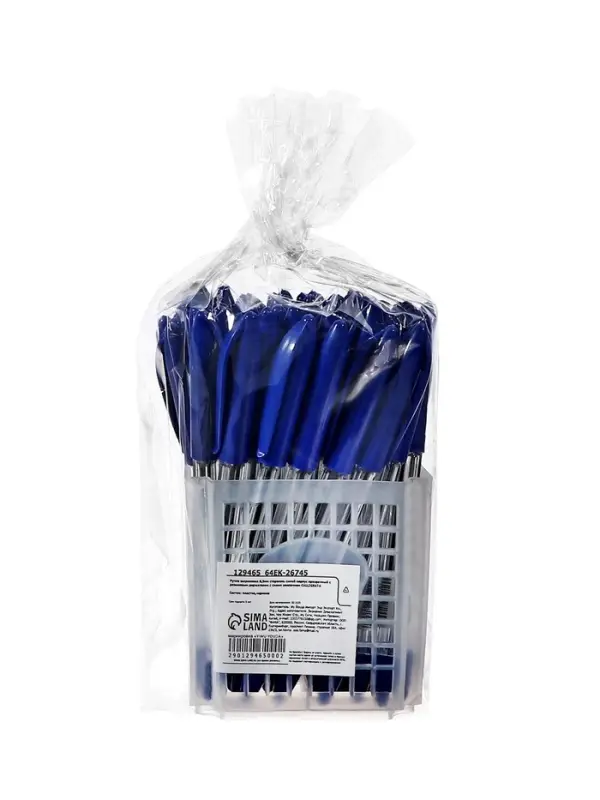 Ручка шариковая 0.5 мм, стержень синий, с резиновым держателем (штрихкод на штуке) Ручка шариковая 0.5 мм, стержень синий, с резиновым держателем (штрихкод на штуке)