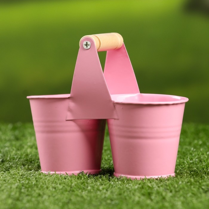 Кашпо двойное с ручкой 11*5*8,5см Кашпо двойное с ручкой 11*5*8,5см