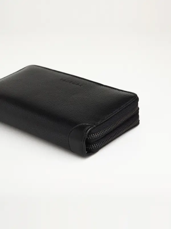 Портмоне-клатч мужской TEXTURA, с ручкой, чёрное