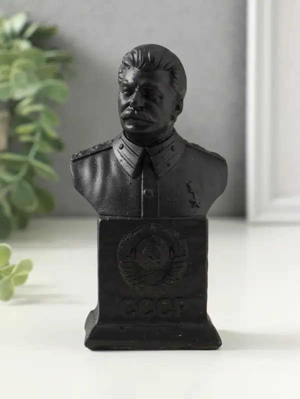 Бюст &laquo;Сталина И. В&raquo;, фигурка гипс, 12&times;6.5&times;4.5 см, графит