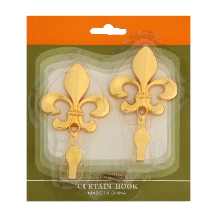 Крючок однорожковый для штор CAPPIO KC113, цвет золото, 2 шт Крючок однорожковый для штор CAPPIO KC113, цвет золото, 2 шт