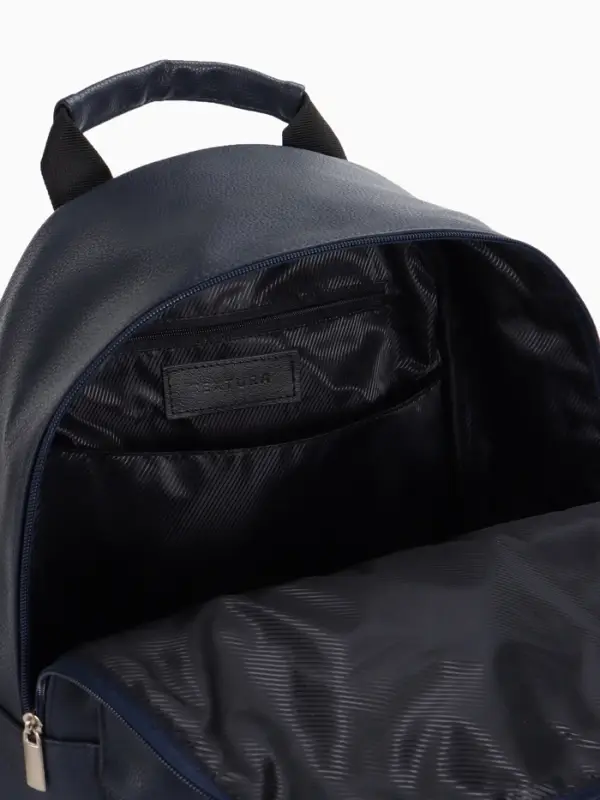 Рюкзак городской TEXTURA на молнии с карманом, размер 30&times;17&times;42 см, тёмно-синий