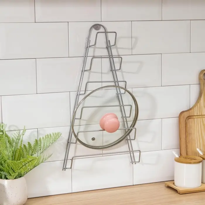 Подставка для крышек подвесная, 23&times;7&times;42 см, хром