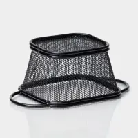 Корзинка для картофеля фри Доляна &laquo;Снеки&raquo;, мелкая сетка, чёрная