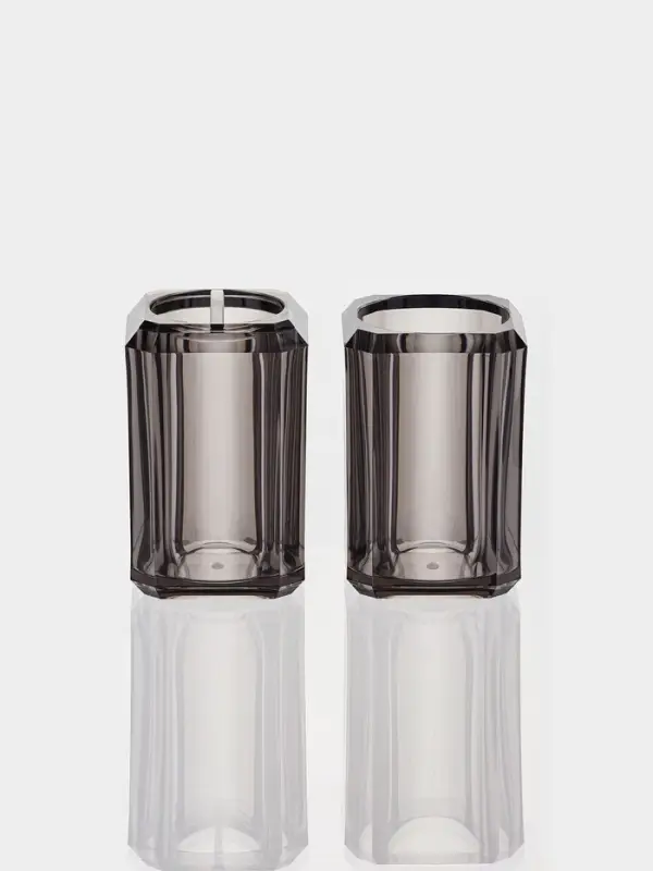 Набор для ванной &laquo;Кристалл&raquo;, 4 предмета, дозатор, 2 стакана, мыльница