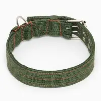 Ошейник, 64&times;4 см, ОШ 50-58 см, четырёхслойный, полиэстер, зелёный