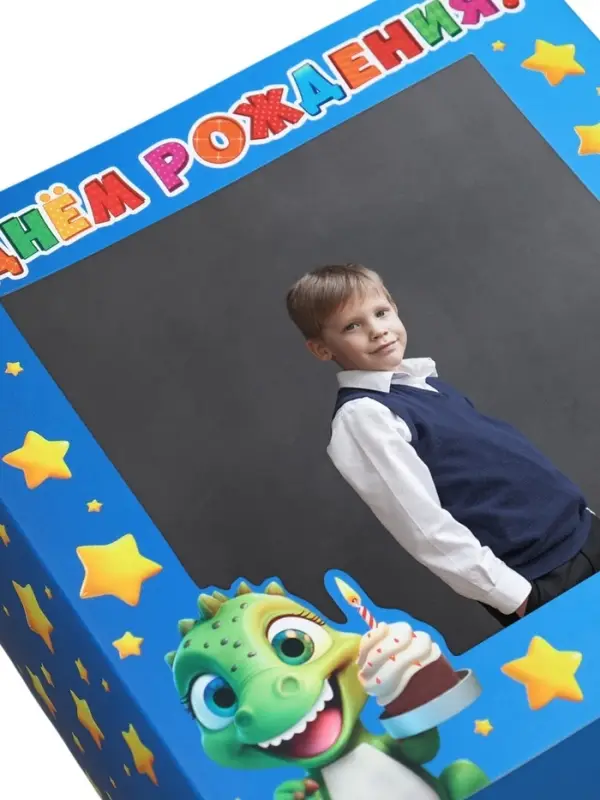 Коробка подарочная складная с пластиковым окном, упаковка, «Милые динозаврики», 14 х 14 х 8 см Коробка подарочная складная с пластиковым окном, упаковка, «Милые динозаврики», 14 х 14 х 8 см