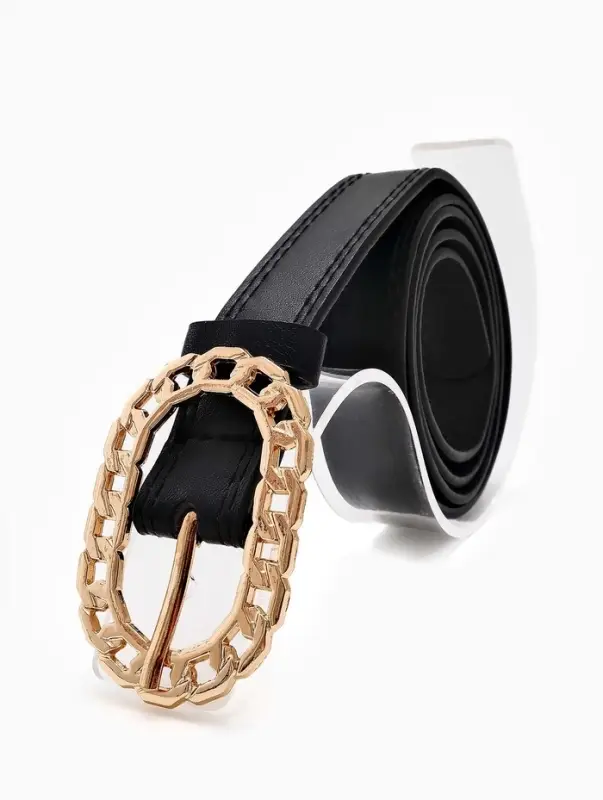 Ремень женский &laquo;Кружево&raquo;, 110&times;2.5 см, пряжка металл, золотистая, чёрный