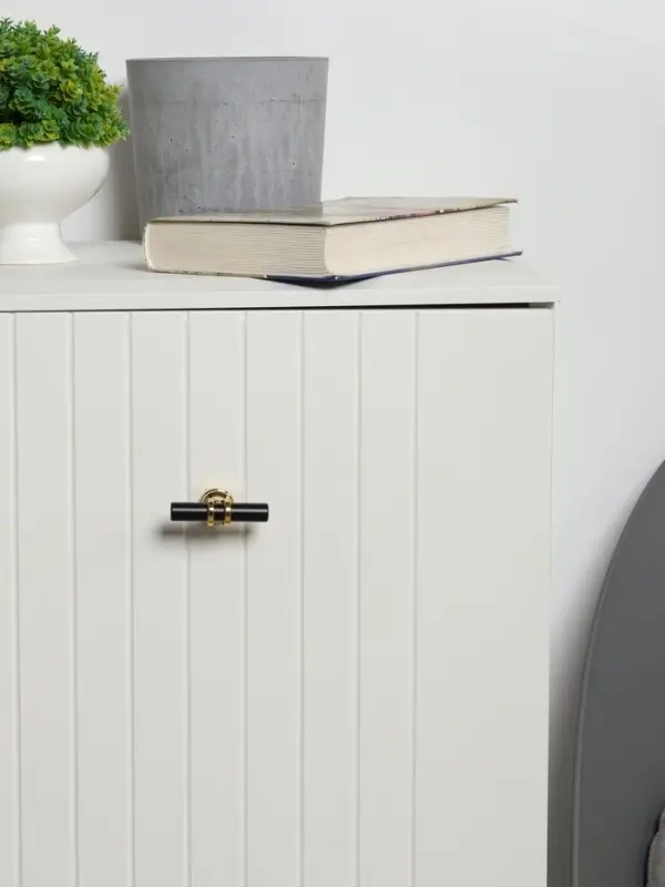 Ручка-кнопка CAPPIO, d=12 мм, цвет черный с золотом