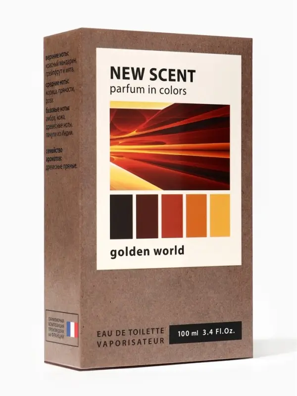 Туалетная вода мужская New Scent Golden World, 100 мл