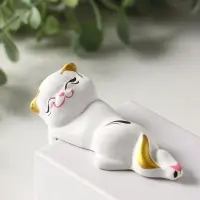 Фигурка настольная &laquo;Котик висячий&raquo;, на полку, керамика, 9 см, белый