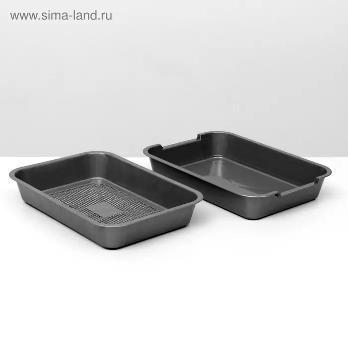 Туалет для кошек, 36&times;26&times;6.5 с, средний, с сеткой, перламутровый, серебро