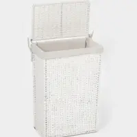 Корзина для белья LaDо́m &laquo;Классика&raquo;, прямоугольная, 45&times;27&times;64 см, белая